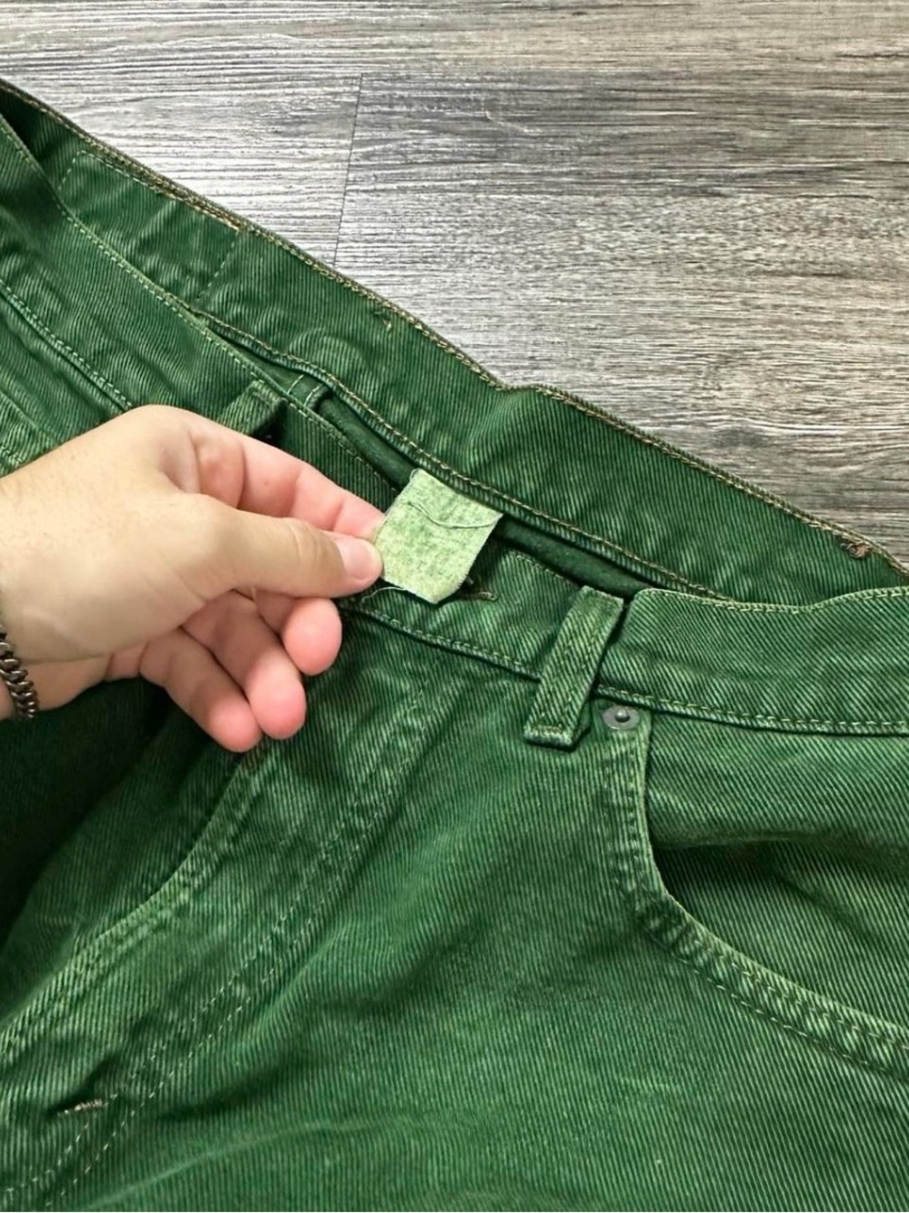 Men's Vintage Levi’s 554 Jeans Green - Picture 4 of 7